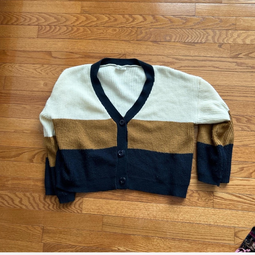 Colorblock Cardigan Sweater